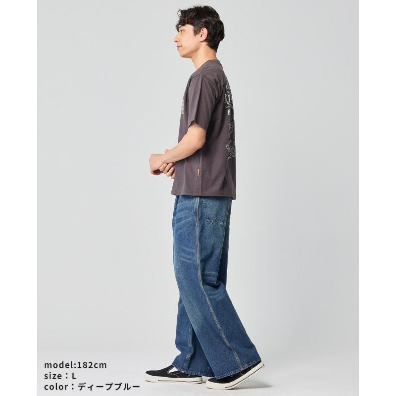 クリフメイヤー KRIFF MAYER メンズ ボトムス ロングパンツ フルレングス ワイドパンツ ジーンズ インディゴ ワンタック アメカジ ワイドストレートデニムパンツ | KRIFF MAYER | 07