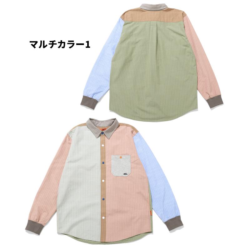 クリフメイヤー KRIFF MAYER メンズ ユニセックス 長袖 シャツ レギュラーカラー クレイジー配色 アウトドア カジュアル 春 秋 袖リブハッピーシャツ | KRIFF MAYER | 22