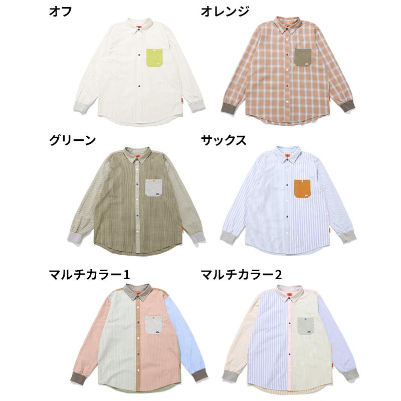 クリフメイヤー KRIFF MAYER メンズ ユニセックス 長袖 シャツ レギュラーカラー クレイジー配色 アウトドア カジュアル 春 秋 袖リブハッピーシャツ | KRIFF MAYER | 24