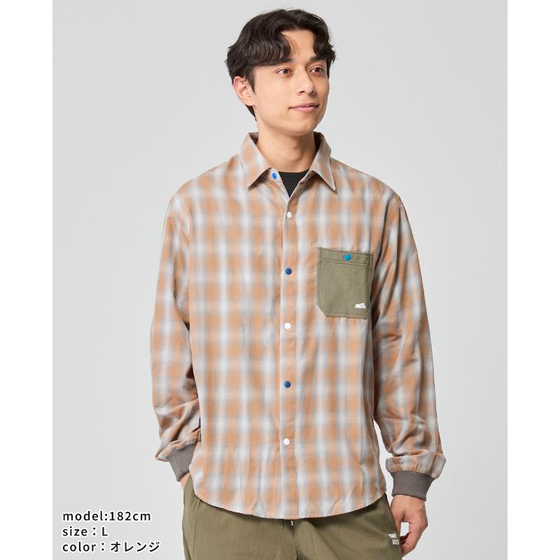 クリフメイヤー KRIFF MAYER メンズ ユニセックス 長袖 シャツ レギュラーカラー クレイジー配色 アウトドア カジュアル 春 秋 袖リブハッピーシャツ | KRIFF MAYER | 07