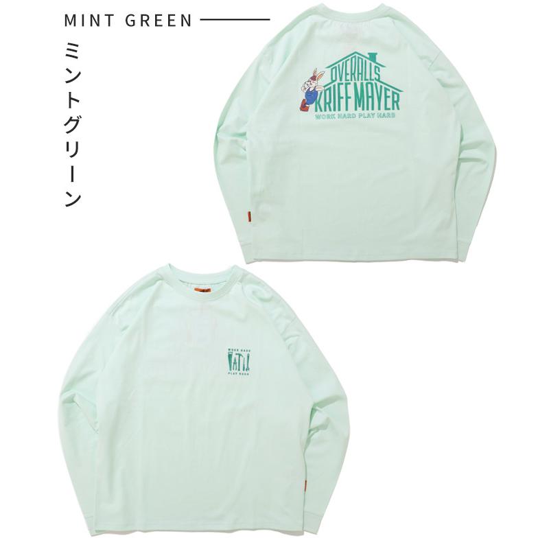 クリフメイヤー KRIFF MAYER メンズ ユニセックス Tシャツ 綿100 コットン カジュアル アメカジ クリフ ラビット ロンT ワーク | KRIFF MAYER | 23