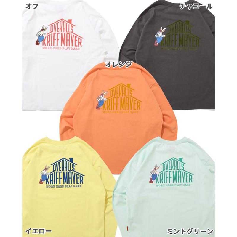 クリフメイヤー KRIFF MAYER メンズ ユニセックス Tシャツ 綿100 コットン カジュアル アメカジ クリフ ラビット ロンT ワーク | KRIFF MAYER | 24