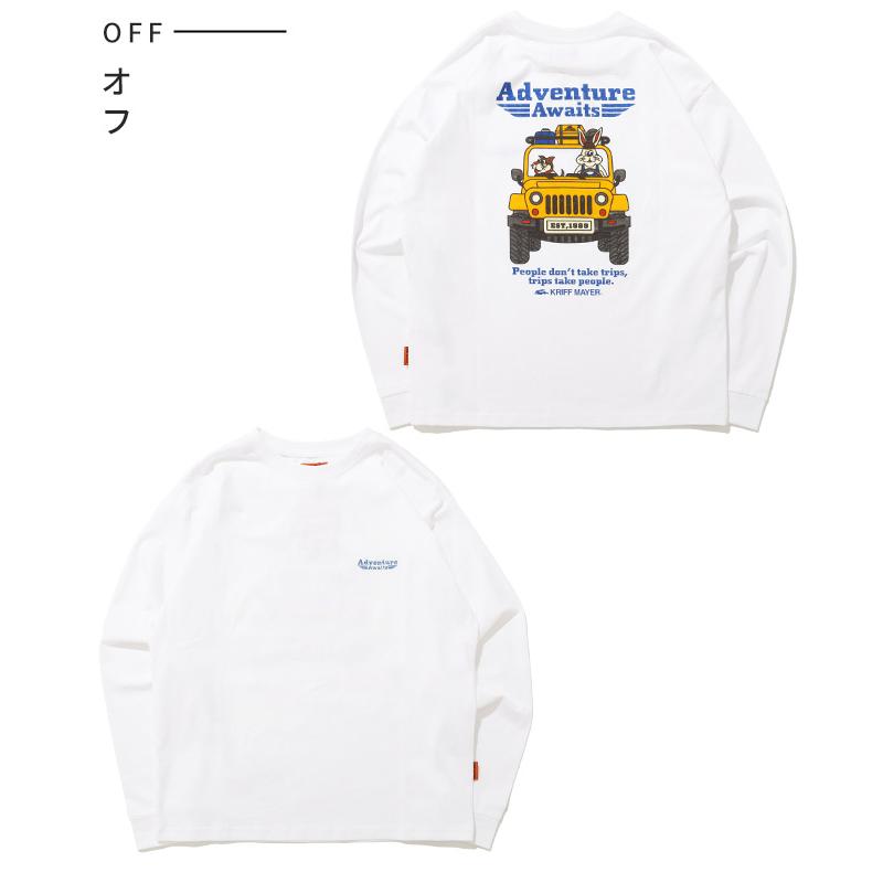 クリフメイヤー KRIFF MAYER メンズ ユニセックス Tシャツ 綿100 コットン カジュアル アメカジ クリフ ラビット ロンT 車 | KRIFF MAYER | 19