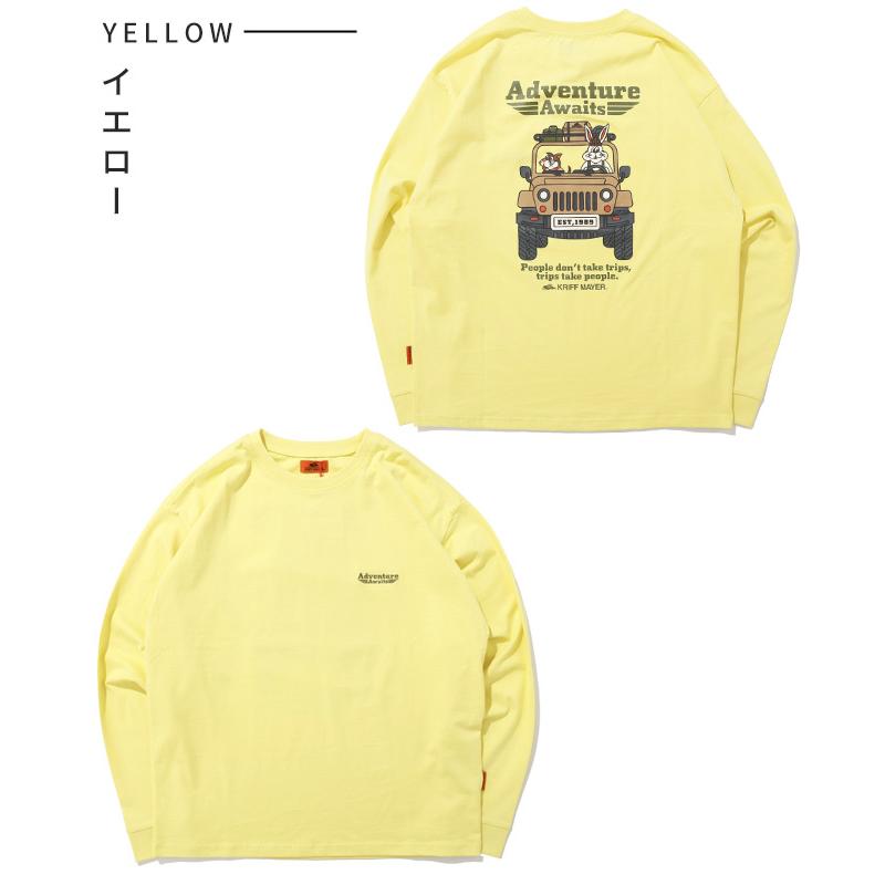 クリフメイヤー KRIFF MAYER メンズ ユニセックス Tシャツ 綿100 コットン カジュアル アメカジ クリフ ラビット ロンT 車 | KRIFF MAYER | 21