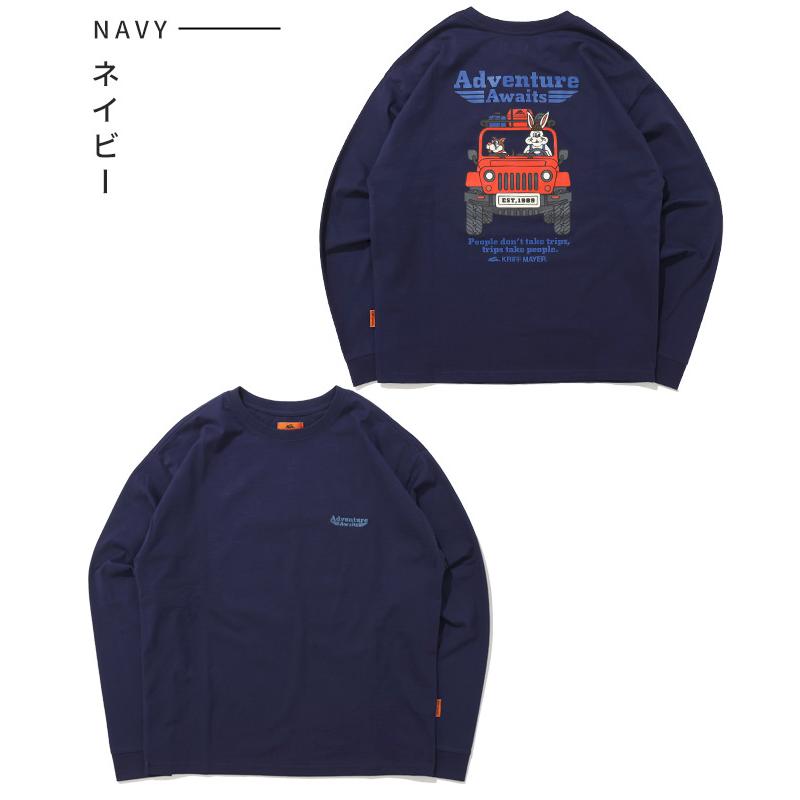 クリフメイヤー KRIFF MAYER メンズ ユニセックス Tシャツ 綿100 コットン カジュアル アメカジ クリフ ラビット ロンT 車 | KRIFF MAYER | 23