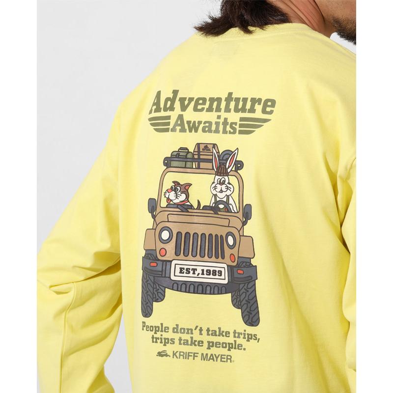 クリフメイヤー KRIFF MAYER メンズ ユニセックス Tシャツ 綿100 コットン カジュアル アメカジ クリフ ラビット ロンT 車 | KRIFF MAYER | 06