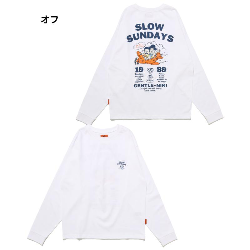 クリフメイヤー KRIFF MAYER メンズ ユニセックス 長袖 Tシャツ バックプリント シンプル カジュアル 綿100 コットン 春 夏 ジェントルニキ ロンT 飛行機 | KRIFF MAYER | 17
