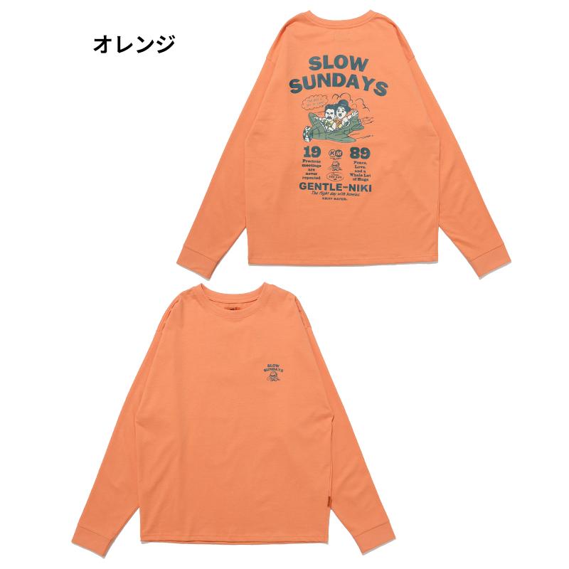 クリフメイヤー KRIFF MAYER メンズ ユニセックス 長袖 Tシャツ バックプリント シンプル カジュアル 綿100 コットン 春 夏 ジェントルニキ ロンT 飛行機 | KRIFF MAYER | 19