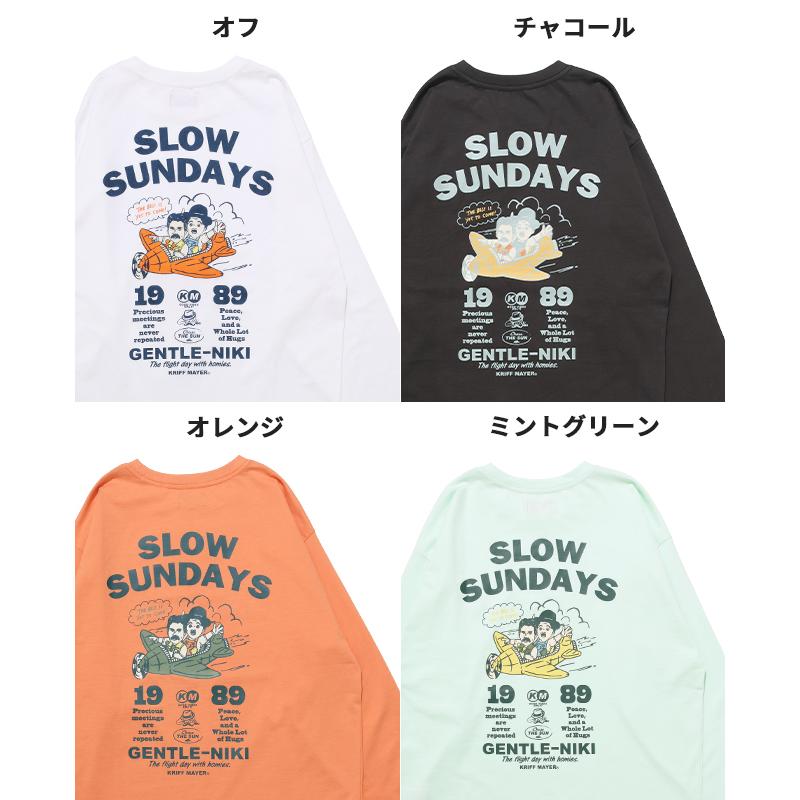 クリフメイヤー KRIFF MAYER メンズ ユニセックス 長袖 Tシャツ バックプリント シンプル カジュアル 綿100 コットン 春 夏 ジェントルニキ ロンT 飛行機 | KRIFF MAYER | 21