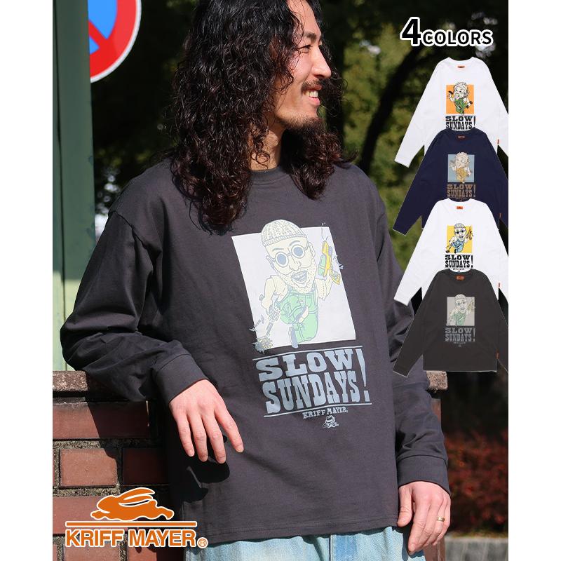 クリフメイヤー KRIFF MAYER メンズ ユニセックス 長袖 Tシャツ プリント シンプル カジュアル 綿100 コットン 春 夏 ジェントルニキ ロンT 日曜大工 | KRIFF MAYER