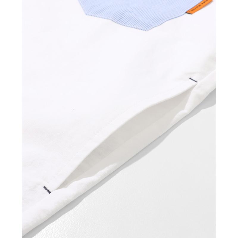 クリフメイヤー KRIFF MAYER メンズ ユニセックス 長袖 ノーカラー クレイジー配色 ストライプ おしゃれ カジュアル 春 秋 バンドカラー袖リブハッピーシャツ | KRIFF MAYER | 14