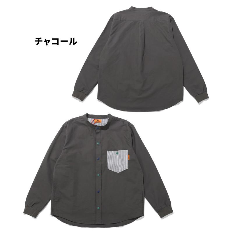 クリフメイヤー KRIFF MAYER メンズ ユニセックス 長袖 ノーカラー クレイジー配色 ストライプ おしゃれ カジュアル 春 秋 バンドカラー袖リブハッピーシャツ | KRIFF MAYER | 17