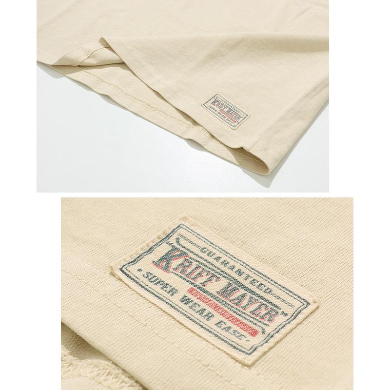 クリフメイヤー KRIFF MAYER メンズ ユニセックス ヘンリーネック 無地 ヴィンテージライク ピグメント 綿100 春 夏 秋 ピグメント 七分袖 ヘンリー Tシャツ | KRIFF MAYER | 15