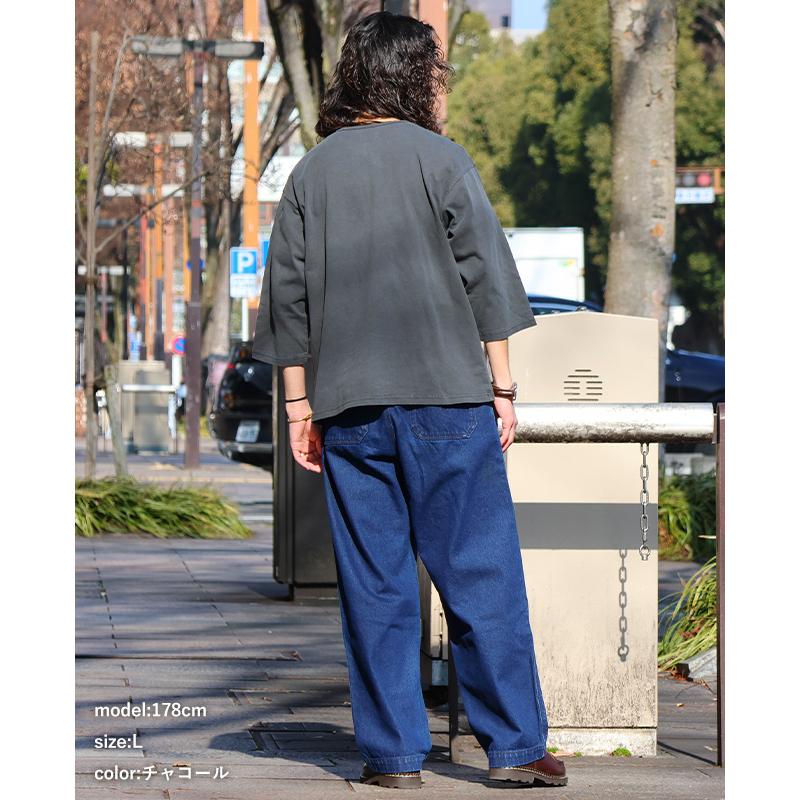 クリフメイヤー KRIFF MAYER メンズ ユニセックス ヘンリーネック 無地 ヴィンテージライク ピグメント 綿100 春 夏 秋 ピグメント 七分袖 ヘンリー Tシャツ | KRIFF MAYER | 11