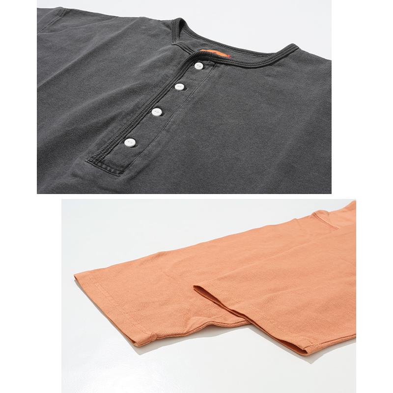 クリフメイヤー KRIFF MAYER メンズ ユニセックス ヘンリーネック 無地 ヴィンテージライク ピグメント 綿100 春 夏 秋 ピグメント 七分袖 ヘンリー Tシャツ | KRIFF MAYER | 14