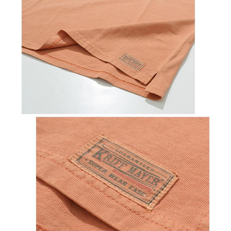 クリフメイヤー KRIFF MAYER メンズ ユニセックス 無地 ヴィンテージライク 綿100 コットン 春 夏 ピグメント 七分袖 ラグラン Tシャツ | KRIFF MAYER | 15