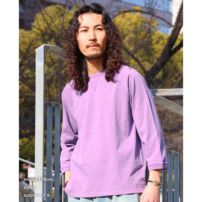 クリフメイヤー KRIFF MAYER メンズ ユニセックス 無地 ヴィンテージライク 綿100 コットン 春 夏 ピグメント 七分袖 ラグラン Tシャツ | KRIFF MAYER | 10