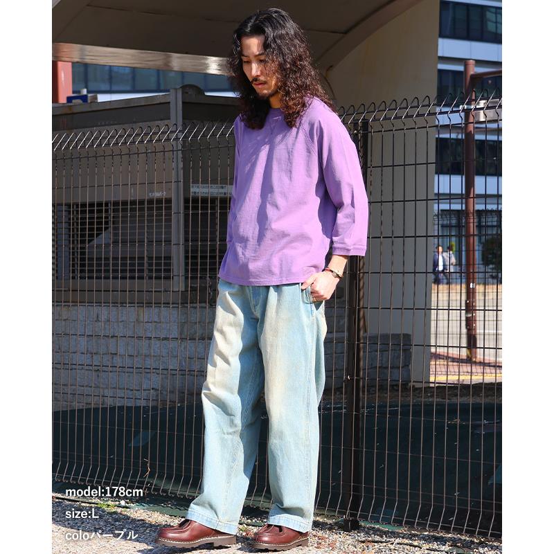 クリフメイヤー KRIFF MAYER メンズ ユニセックス 無地 ヴィンテージライク 綿100 コットン 春 夏 ピグメント 七分袖 ラグラン Tシャツ | KRIFF MAYER | 11