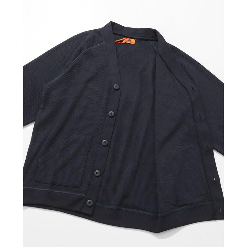 クリフメイヤー KRIFF MAYER メンズ ユニセックス カーディガン 長袖 羽織り Vネック ワンポイント 無地 カジュアル アメカジ 春 秋 ハニカムワッフルVカーデ | KRIFF MAYER | 12