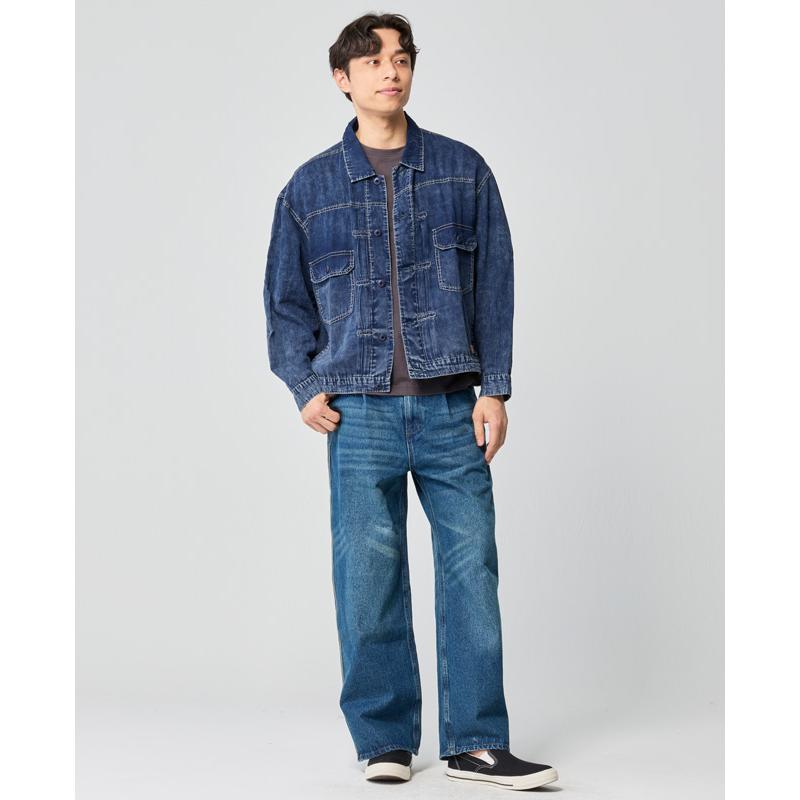 クリフメイヤー KRIFF MAYER メンズ ユニセックス アウター トラッカージャケット Gジャン 2oz 超軽量 無地 ヴィンテージ風 春 夏 エアーライトデニムジャケット | KRIFF MAYER | 05