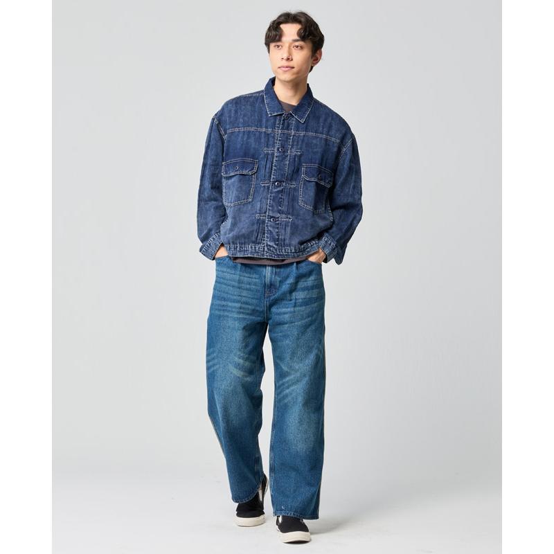 クリフメイヤー KRIFF MAYER メンズ ユニセックス アウター トラッカージャケット Gジャン 2oz 超軽量 無地 ヴィンテージ風 春 夏 エアーライトデニムジャケット | KRIFF MAYER | 06