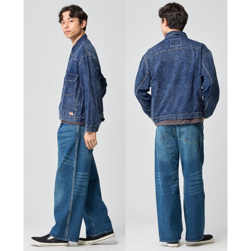クリフメイヤー KRIFF MAYER メンズ ユニセックス アウター トラッカージャケット Gジャン 2oz 超軽量 無地 ヴィンテージ風 春 夏 エアーライトデニムジャケット | KRIFF MAYER | 07