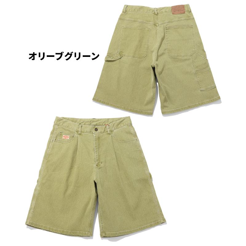 クリフメイヤー KRIFF MAYER メンズ ボトムス ショートパンツ ハーフパンツ 短パン 膝丈 ひざ丈 ワイド イージーパンツ ワンタック アメカジ ペインターショーツ | KRIFF MAYER | 20