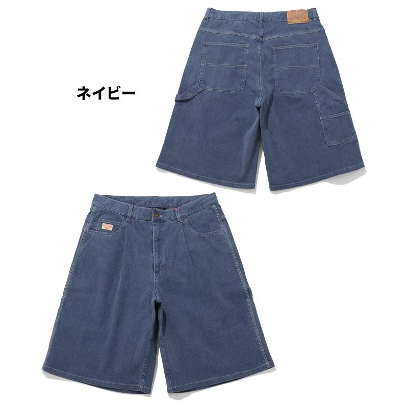 クリフメイヤー KRIFF MAYER メンズ ボトムス ショートパンツ ハーフパンツ 短パン 膝丈 ひざ丈 ワイド イージーパンツ ワンタック アメカジ ペインターショーツ | KRIFF MAYER | 21