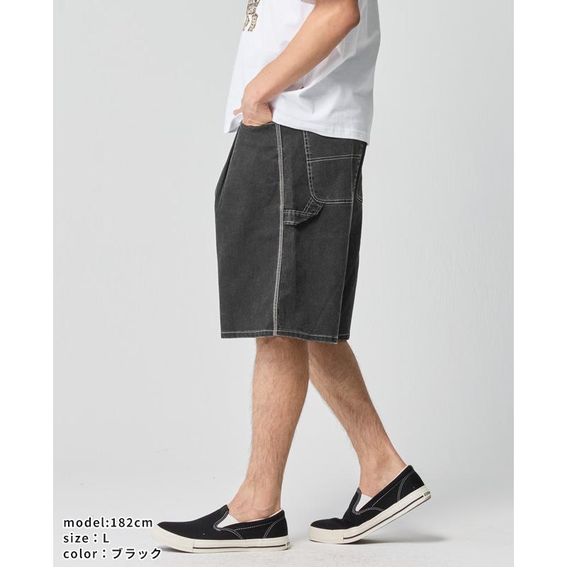 クリフメイヤー KRIFF MAYER メンズ ボトムス ショートパンツ ハーフパンツ 短パン 膝丈 ひざ丈 ワイド イージーパンツ ワンタック アメカジ ペインターショーツ | KRIFF MAYER | 05