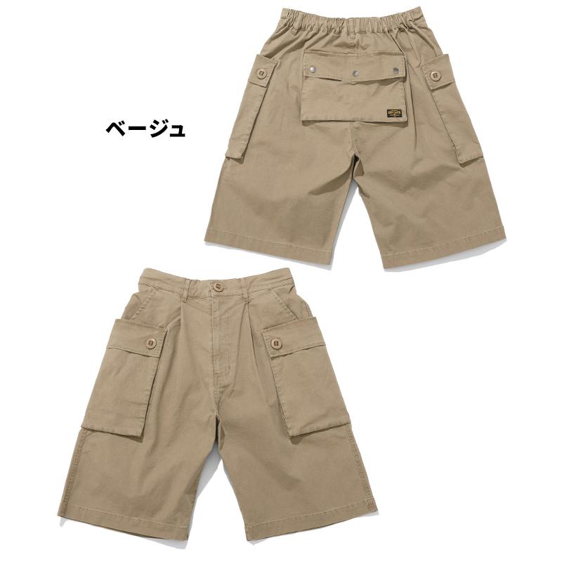 クリフメイヤー KRIFF MAYER メンズ ボトムス ショートパンツ ハーフパンツ M44 短パン 膝丈 ワイド イージーパンツ ワンタック アメカジ モンキーショーツ | KRIFF MAYER | 18