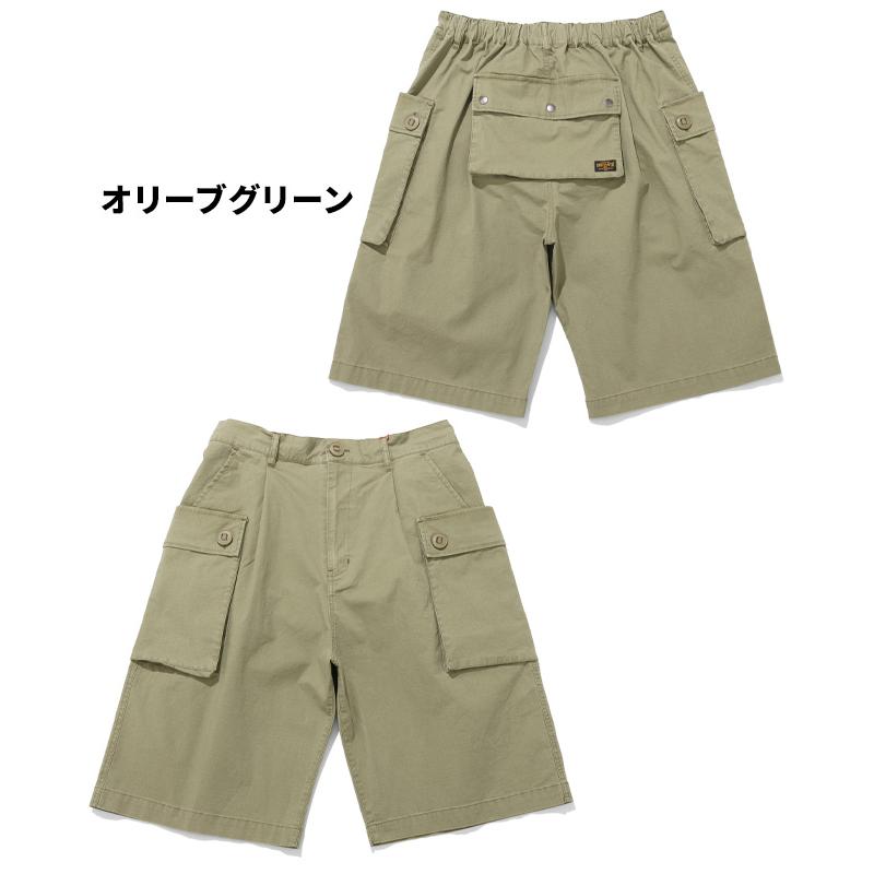 クリフメイヤー KRIFF MAYER メンズ ボトムス ショートパンツ ハーフパンツ M44 短パン 膝丈 ワイド イージーパンツ ワンタック アメカジ モンキーショーツ | KRIFF MAYER | 19