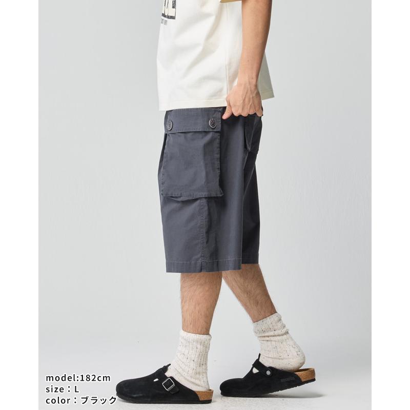 クリフメイヤー KRIFF MAYER メンズ ボトムス ショートパンツ ハーフパンツ M44 短パン 膝丈 ワイド イージーパンツ ワンタック アメカジ モンキーショーツ | KRIFF MAYER | 05