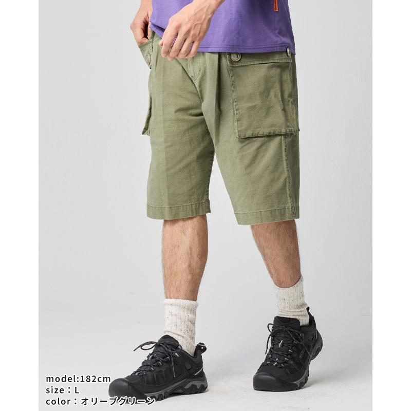クリフメイヤー KRIFF MAYER メンズ ボトムス ショートパンツ ハーフパンツ M44 短パン 膝丈 ワイド イージーパンツ ワンタック アメカジ モンキーショーツ | KRIFF MAYER | 08