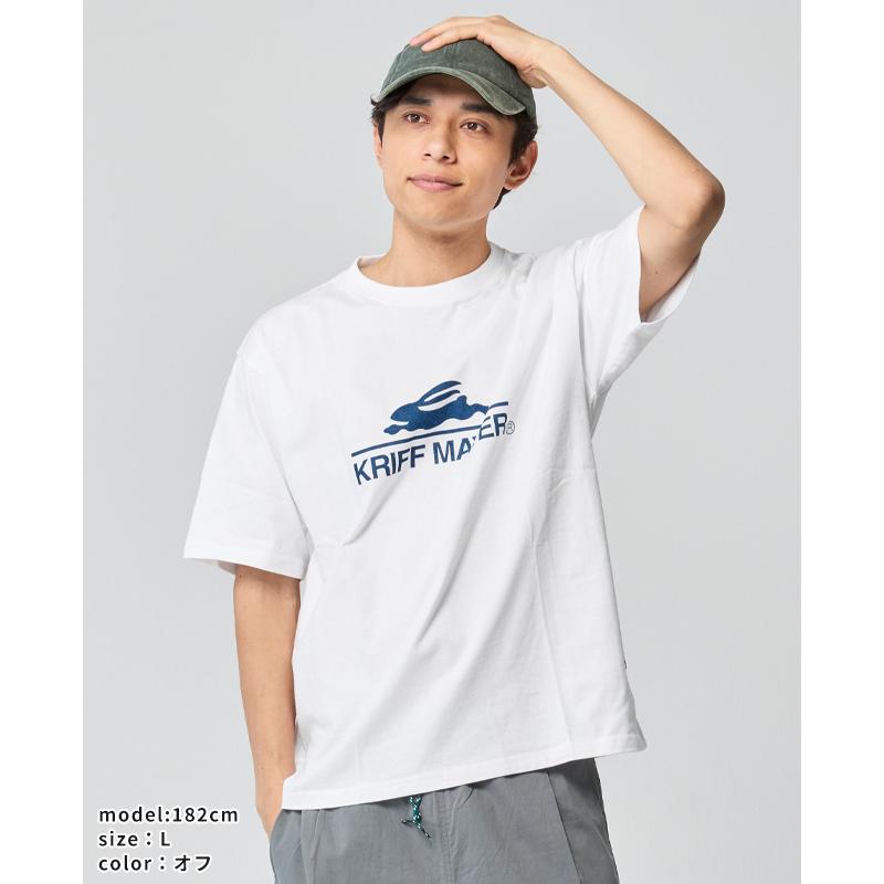 クリフメイヤー KRIFF MAYER メンズ ユニセックス Tシャツ クルーネック 丸首 ブランドロゴ プリント カットソー アメカジ 夏 フライングラビット半袖T | KRIFF MAYER | 07
