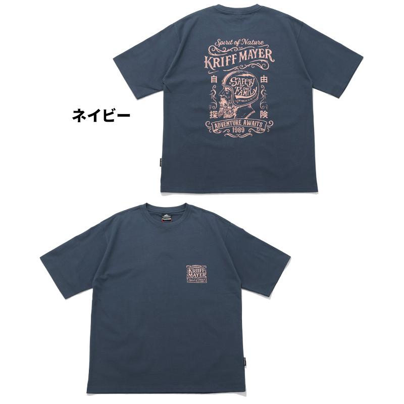クリフメイヤー KRIFF MAYER メンズ ユニセックス Tシャツ ロゴ バックプリント 綿 コットン100 クルーネック 漢字 アメカジ 夏 プリント半袖T バイカー | KRIFF MAYER | 20