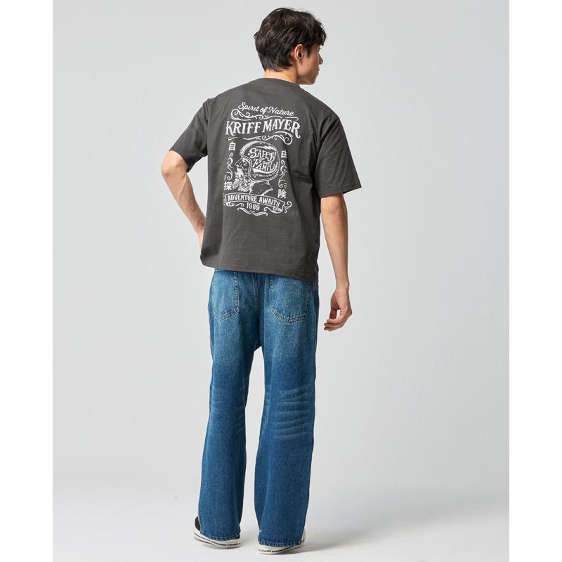 クリフメイヤー KRIFF MAYER メンズ ユニセックス Tシャツ ロゴ バックプリント 綿 コットン100 クルーネック 漢字 アメカジ 夏 プリント半袖T バイカー | KRIFF MAYER | 08