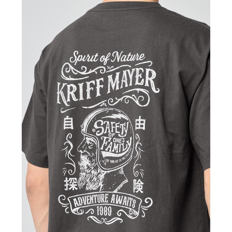 クリフメイヤー KRIFF MAYER メンズ ユニセックス Tシャツ ロゴ バックプリント 綿 コットン100 クルーネック 漢字 アメカジ 夏 プリント半袖T バイカー | KRIFF MAYER | 10