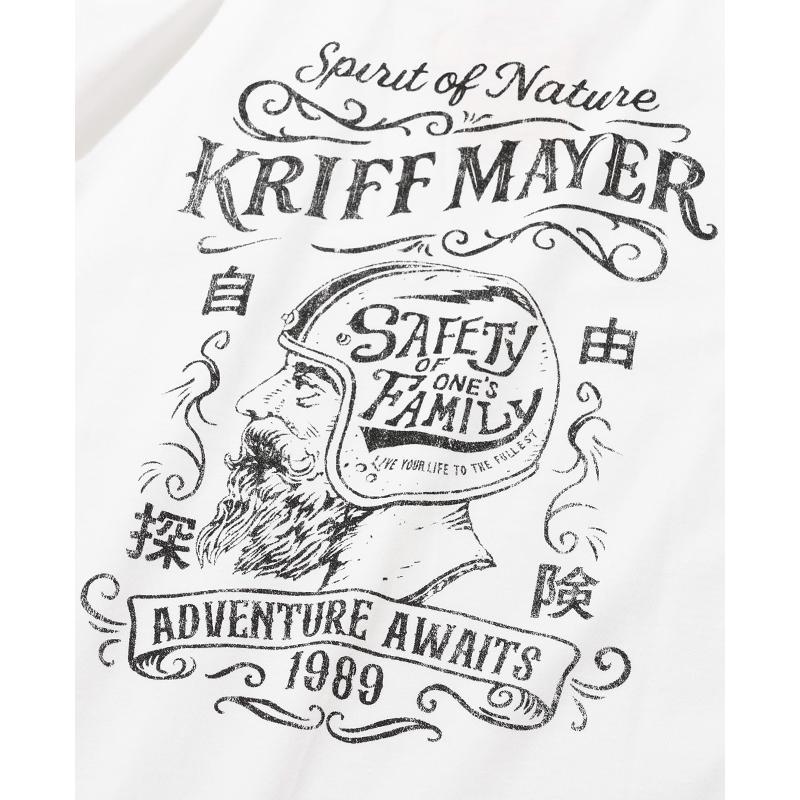 クリフメイヤー KRIFF MAYER メンズ ユニセックス Tシャツ ロゴ バックプリント 綿 コットン100 クルーネック 漢字 アメカジ 夏 プリント半袖T バイカー | KRIFF MAYER | 12