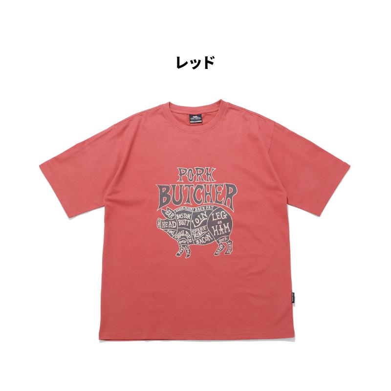 クリフメイヤー KRIFF MAYER メンズ ユニセックス Tシャツ ロゴ 豚 綿 コットン100 クルーネック バックプリント アメカジ 夏 プリント半袖T ポーク | KRIFF MAYER | 19