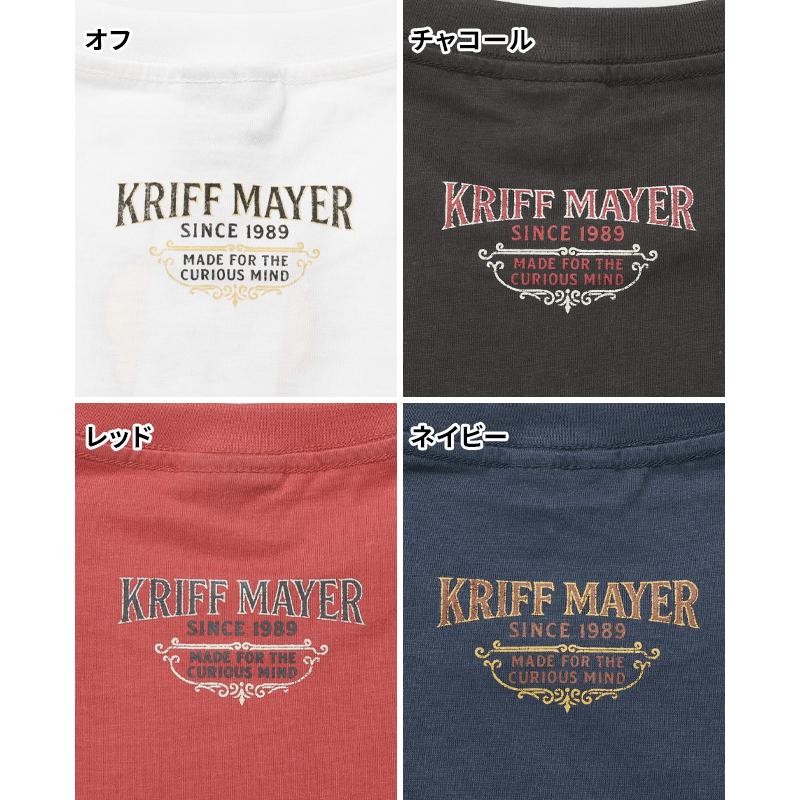 クリフメイヤー KRIFF MAYER メンズ ユニセックス Tシャツ ロゴ 豚 綿 コットン100 クルーネック バックプリント アメカジ 夏 プリント半袖T ポーク | KRIFF MAYER | 22