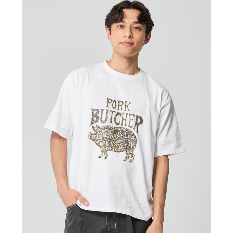 クリフメイヤー KRIFF MAYER メンズ ユニセックス Tシャツ ロゴ 豚 綿 コットン100 クルーネック バックプリント アメカジ 夏 プリント半袖T ポーク | KRIFF MAYER | 05