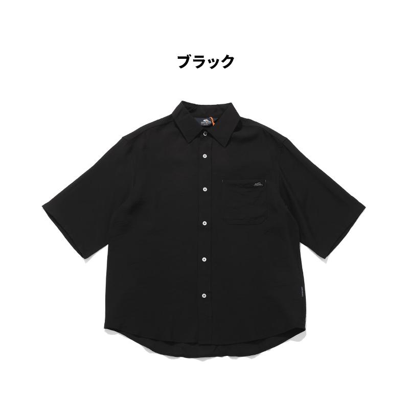 クリフメイヤー KRIFF MAYER メンズ ユニセックス 半端袖 レギュラーカラー 軽量 羽織り 無地 ワンポイント 刺繍 涼しい 夏 スズシゲ5分袖シャツ | KRIFF MAYER | 17
