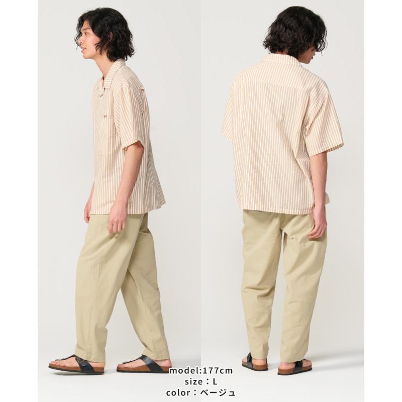 クリフメイヤー KRIFF MAYER メンズ ボトムス ロング 接触冷感 ワイド テーパードパンツ シェフパンツ ストレッチ ウエストゴム 無地 夏 スズシゲイージーパンツ | KRIFF MAYER | 06