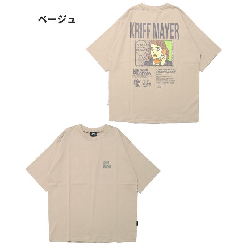 クリフメイヤー KRIFF MAYER メンズ ユニセックス バックプリント ロゴ アート 綿100 コットン アウトドア 夏 ダジャレ 半袖 Tシャツ デンワニデンワ | KRIFF MAYER Lady's Collection | 21