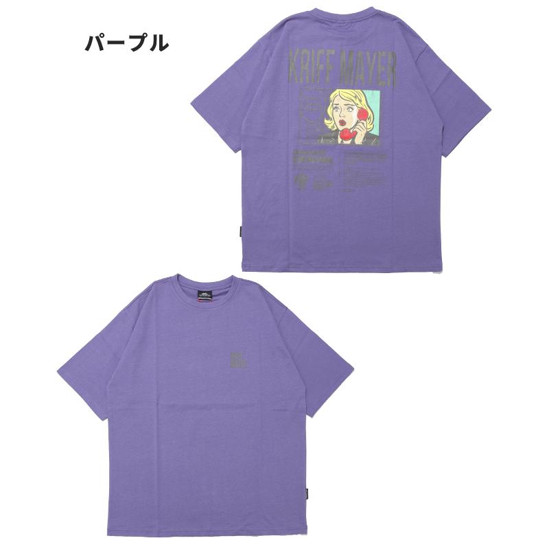 クリフメイヤー KRIFF MAYER メンズ ユニセックス バックプリント ロゴ アート 綿100 コットン アウトドア 夏 ダジャレ 半袖 Tシャツ デンワニデンワ | KRIFF MAYER Lady's Collection | 22