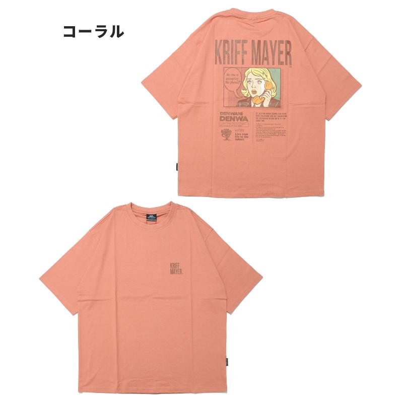 クリフメイヤー KRIFF MAYER メンズ ユニセックス バックプリント ロゴ アート 綿100 コットン アウトドア 夏 ダジャレ 半袖 Tシャツ デンワニデンワ | KRIFF MAYER Lady's Collection | 23