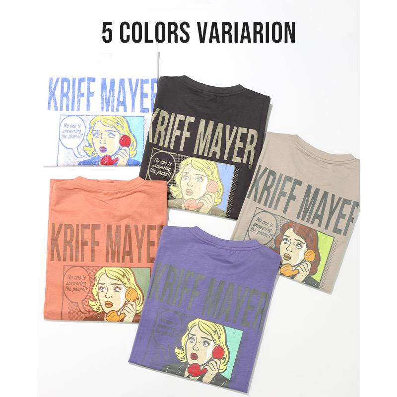 クリフメイヤー KRIFF MAYER メンズ ユニセックス バックプリント ロゴ アート 綿100 コットン アウトドア 夏 ダジャレ 半袖 Tシャツ デンワニデンワ | KRIFF MAYER Lady's Collection | 07
