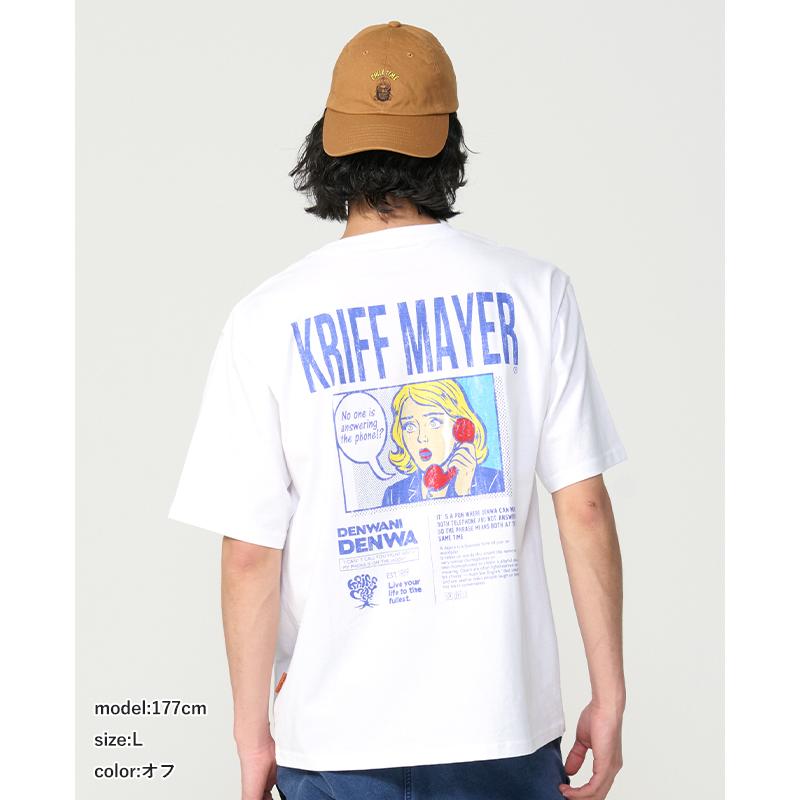 クリフメイヤー KRIFF MAYER メンズ ユニセックス バックプリント ロゴ アート 綿100 コットン アウトドア 夏 ダジャレ 半袖 Tシャツ デンワニデンワ | KRIFF MAYER Lady's Collection | 08