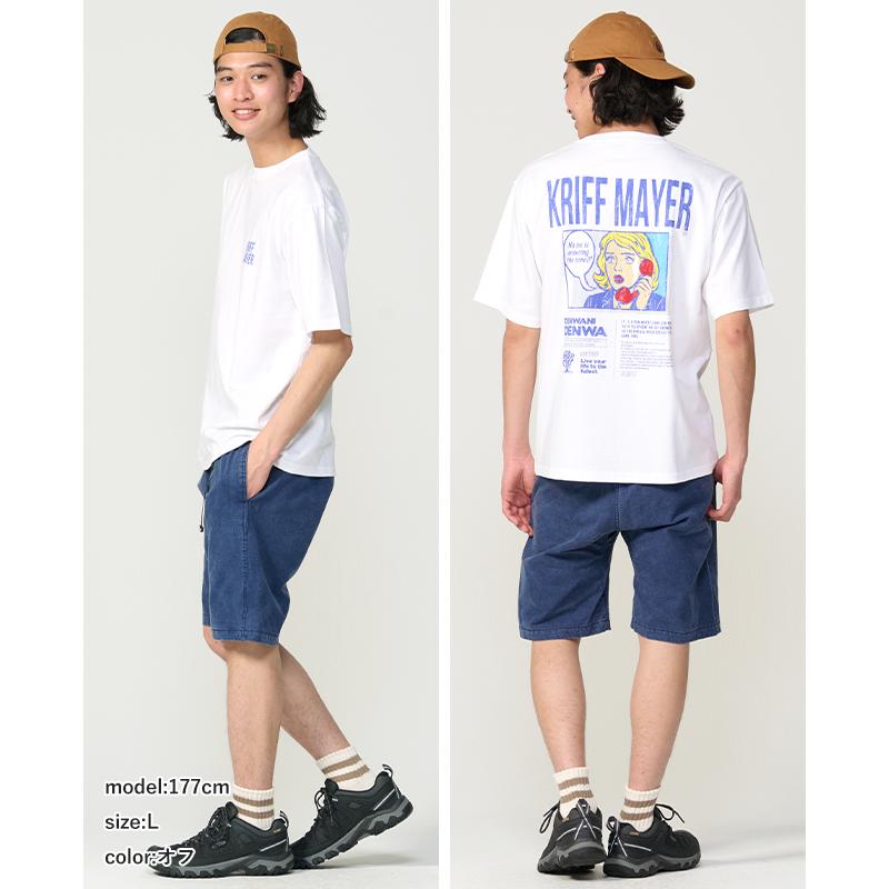 クリフメイヤー KRIFF MAYER メンズ ユニセックス バックプリント ロゴ アート 綿100 コットン アウトドア 夏 ダジャレ 半袖 Tシャツ デンワニデンワ | KRIFF MAYER Lady's Collection | 10
