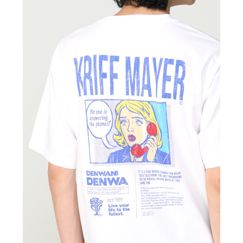 クリフメイヤー KRIFF MAYER メンズ ユニセックス バックプリント ロゴ アート 綿100 コットン アウトドア 夏 ダジャレ 半袖 Tシャツ デンワニデンワ | KRIFF MAYER Lady's Collection | 12